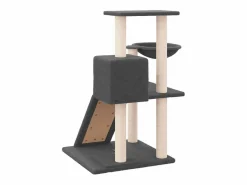 Clicnbuy Rascador para gatos con postes de sisal oscuro 82 cm Gris Hot