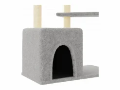 Rascador para gatos con postes de sisal claro 107,5 cm^Clicnbuy