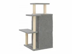 Clicnbuy Rascador para gatos con postes de sisal claro 97 cm Gris Clearance