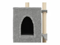 Clicnbuy Rascador para gatos con postes de sisal claro 97 cm Gris Clearance
