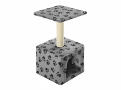 Clicnbuy Rascador para gatos con poste de sisal 55 cm huellas beige Gris New