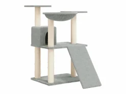 Clicnbuy Rascador para gatos con postes de sisal claro 83 cm Gris Best