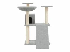 Clicnbuy Rascador para gatos con postes de sisal claro 83 cm Gris Best