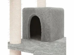 Clicnbuy Rascador para gatos con postes de sisal claro 83 cm Gris Best