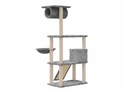 Clicnbuy Rascador para gatos con postes de sisal claro 131 cm Gris Hot