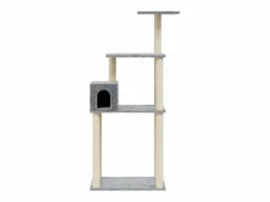 Rascador para gatos con postes de sisal claro 147 cm^Clicnbuy