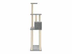 Rascador para gatos con postes de sisal claro 147 cm^Clicnbuy