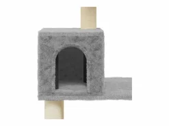 Rascador para gatos con postes de sisal claro 147 cm^Clicnbuy