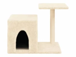 Clicnbuy Rascador para gatos con postes de sisal color 50,5 cm Crema Discount