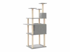 Rascador para gatos con postes de sisal claro 166 cm^Clicnbuy New