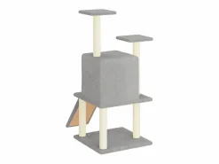 Clicnbuy Juego De Animales|Rascador para gatos con postes de sisal claro 110 cm
