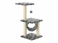 Rascador para gatos con poste de sisal 65 cm huellas ES702837^ Best