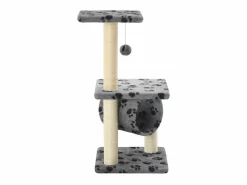 Rascador para gatos con poste de sisal 65 cm huellas ES702837^ Best
