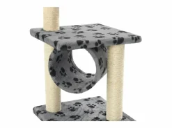 Rascador para gatos con poste de sisal 65 cm huellas ES702837^ Best