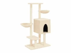 Rascador para gatos con postes de sisal color 117 cm^Clicnbuy Online