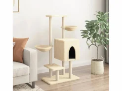 Rascador para gatos con postes de sisal color 117 cm^Clicnbuy Online