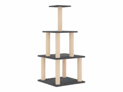 Rascador para gatos con postes de sisal oscuro 111 cm^Clicnbuy Hot