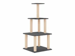 Rascador para gatos con postes de sisal oscuro 111 cm^Clicnbuy Hot