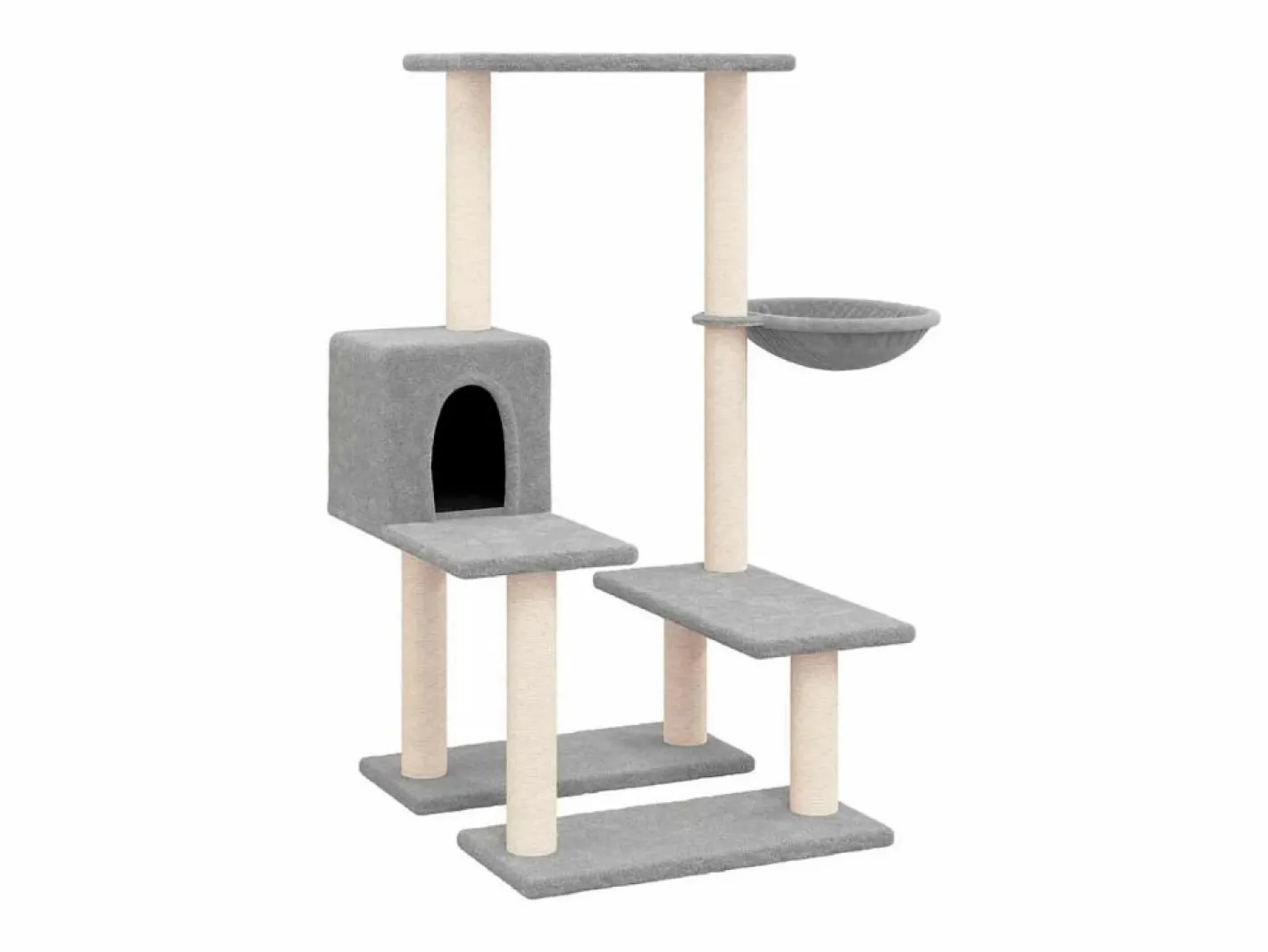 Rascador para gatos con postes de sisal claro 94,5 cm^Clicnbuy Outlet