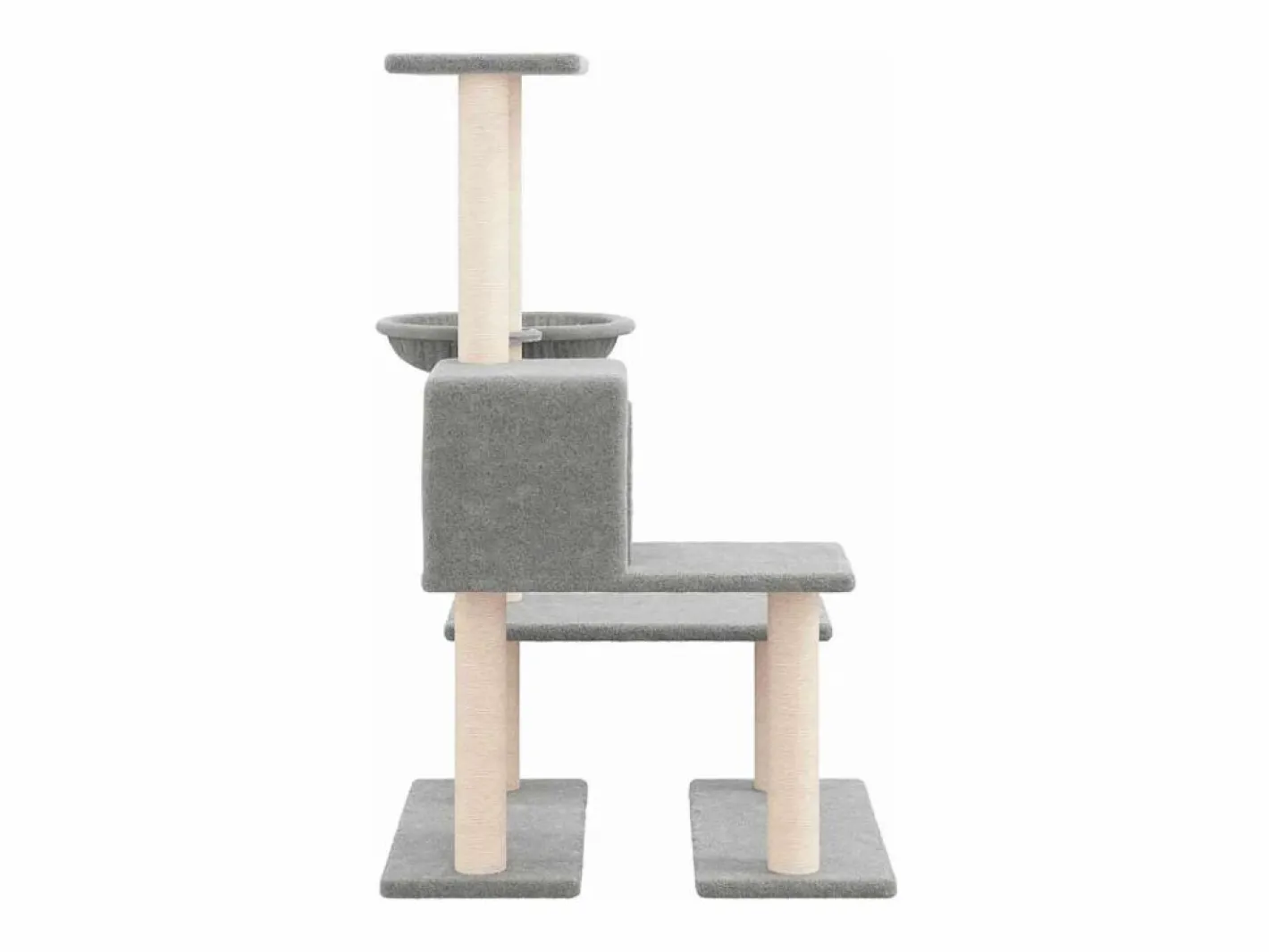 Rascador para gatos con postes de sisal claro 94,5 cm^Clicnbuy Outlet
