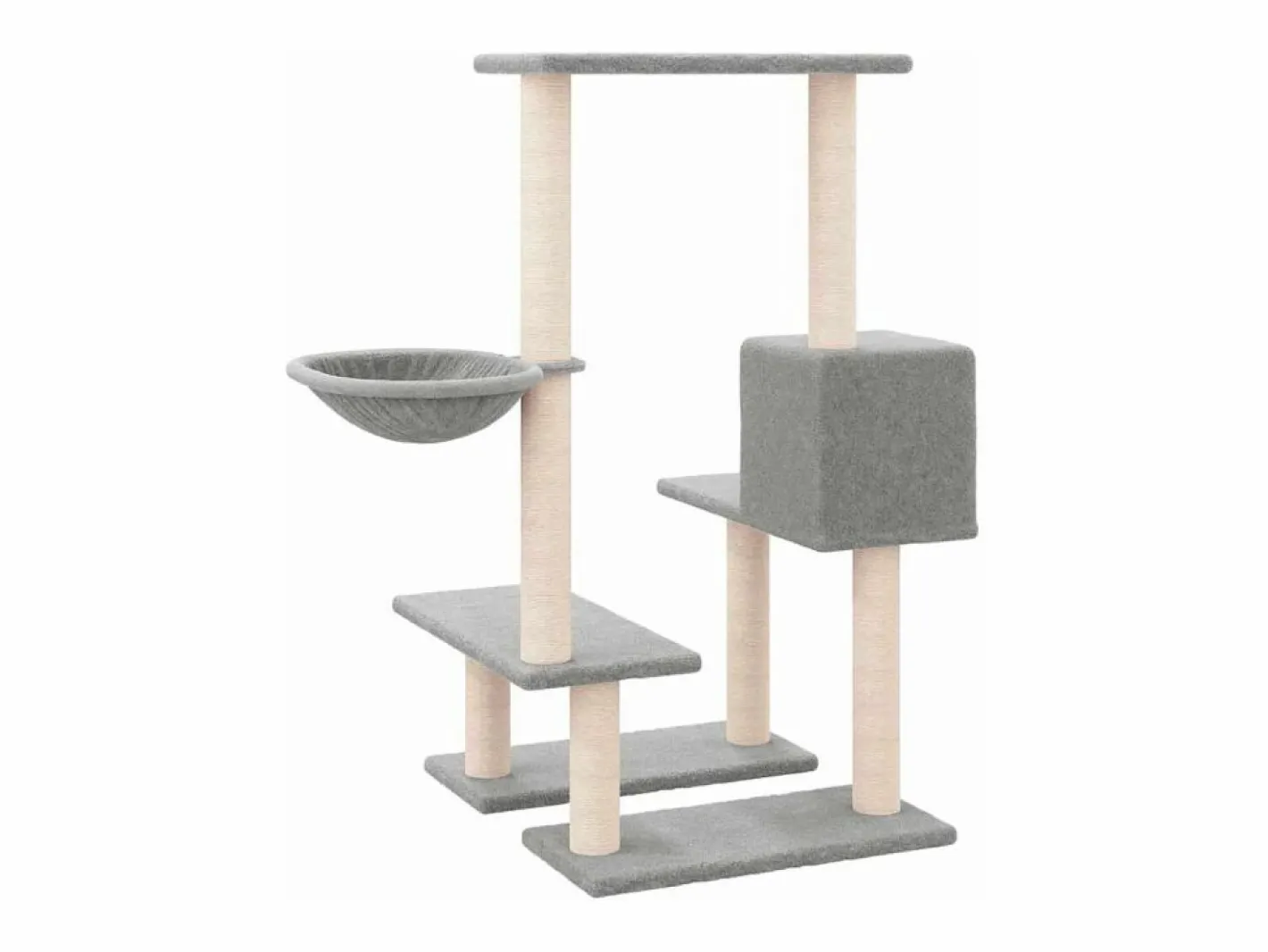 Rascador para gatos con postes de sisal claro 94,5 cm^Clicnbuy Outlet