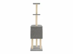 Clicnbuy Rascador para gatos con postes de sisal claro 145 cm Gris New