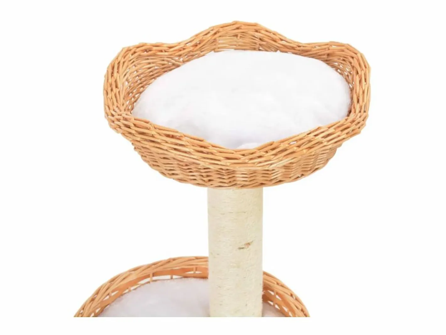 Rascador para gatos con poste de sisal madera natural de sauce ES451498 Marru00f3n Discount