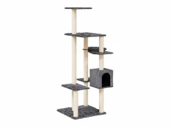 Clicnbuy Rascador para gatos con postes de sisal oscuro 142 cm Gris Sale