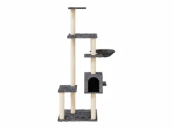 Clicnbuy Rascador para gatos con postes de sisal oscuro 142 cm Gris Sale