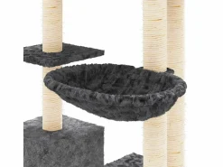 Clicnbuy Rascador para gatos con postes de sisal oscuro 142 cm Gris Sale