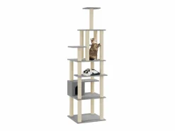 Rascador para gatos con postes de sisal claro 183 cm^Clicnbuy New