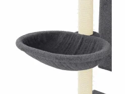 Clicnbuy Juego De Animales|Rascador para gatos con postes de sisal oscuro 130,5 cm