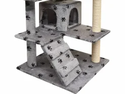 Juego De Animales|Rascador para gatos poste rascador de sisal 125 cm huellas ES661499