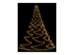 vidaxl Árbol de pared con gancho metálico 720 LED blanco cálido 5 m Multicolor Hot