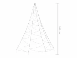 vidaxl Árbol de pared con gancho metálico 720 LED blanco cálido 5 m Multicolor Hot