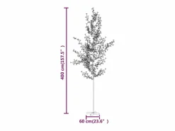 vidaxl Iluminación Exterior|Árbol LED con flor de cerezo 672 LED blanco cálido 400 cm