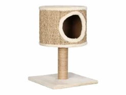 Clicnbuy Árbol para gatos con casa y poste rascador 52 cm hierba marina Beige Online