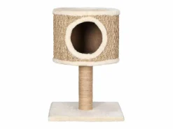 Clicnbuy Árbol para gatos con casa y poste rascador 52 cm hierba marina Beige Online