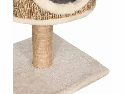 Clicnbuy Árbol para gatos con casa y poste rascador 52 cm hierba marina Beige Online