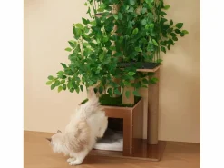 ModernLuxe Árbol para gatos de 190 cm de alto - con 4 plataformas y 1 agujero para gatos - láminas extraíbles - Verde Sale