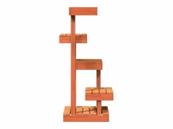 Clicnbuy Juego De Animales|Árbol para gatos madera maciza pino marrón cera 45,5x49x103 cm