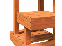 Clicnbuy Juego De Animales|Árbol para gatos madera maciza pino marrón cera 45,5x49x103 cm
