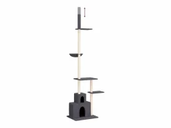 Clicnbuy Juego De Animales|Árbol rascador gatos suelo a techo oscuro 250,5-276,5 cm