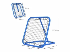 Reboteador de fútbol ajustable, 63 x 63 cm, metal, (78 x 84 x 65-78 cm)^ Best