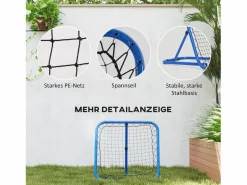 Reboteador de fútbol ajustable, 63 x 63 cm, metal, (78 x 84 x 65-78 cm)^ Best