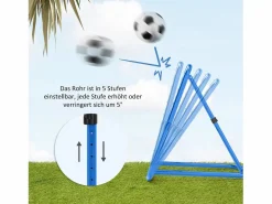 Reboteador de fútbol ajustable, 63 x 63 cm, metal, (78 x 84 x 65-78 cm)^ Best
