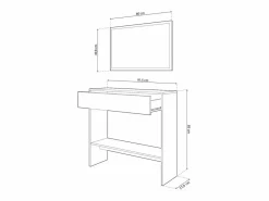 duehome Perchero|Recibidor Aros Tofe - Gris Grafito