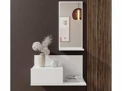 MB Muebles Bonitos Recibidor para Entrada Pasillo en 60x30x85,5cm Isabela Blanco Outlet