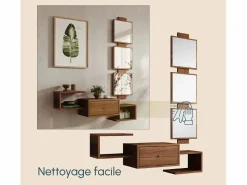 Recibidor para Entrada Pasillo en Nogal Ambar 99x22x145cm Neo^MB Muebles Bonitos Outlet