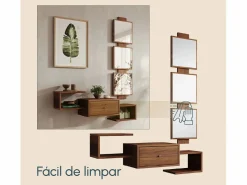 Recibidor para Entrada Pasillo en Nogal Ambar 99x22x145cm Neo^MB Muebles Bonitos Outlet